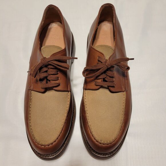 Polo Ralph Lauren Good Year Welted Two-tone Derby Tan & Brown Size 10 EE